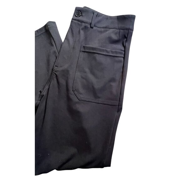 Halara Wide Leg Front Pocket Button Zipper Work Pants Sz Small Womens Black - Picture 11 of 13